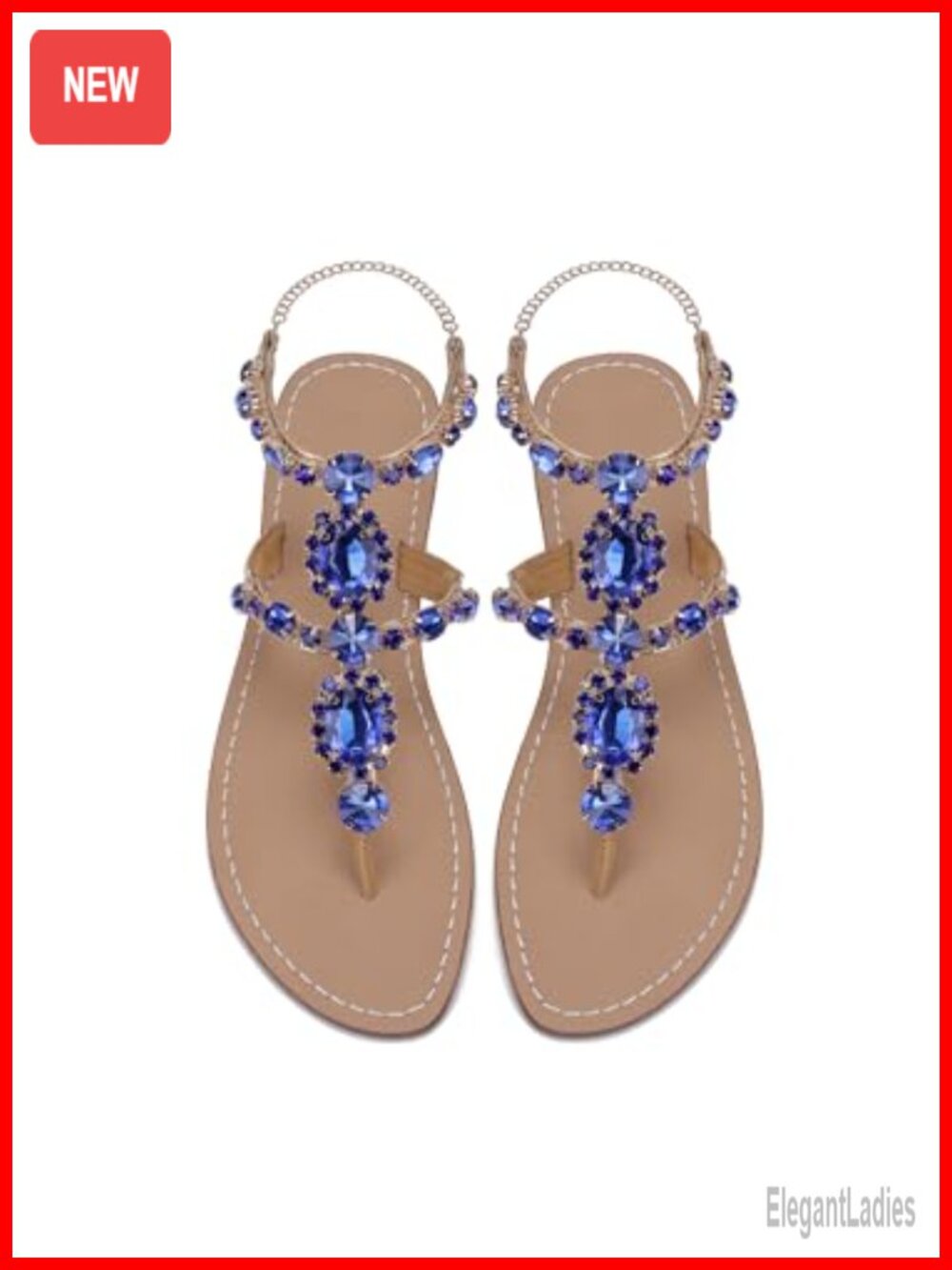 Women's Rhinestone Gladiator Sandals Flat Wedding Bridesmaid Bohemian Sandals